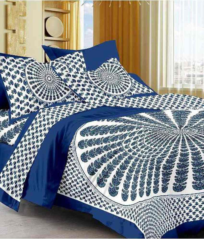 bella casa cotton 150 TC Cotton Double Floral Bedsheet(Pack of 1, Multicolor)