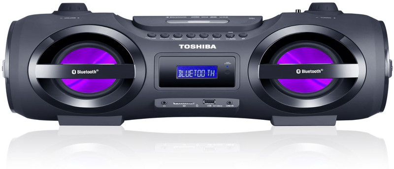 Toshiba TY-CWU500 Wireless/Portable Bluetooth Top Loading CD Player Boombox USB SD & AUX Inputs Boom Box(Red)