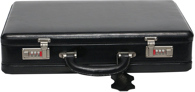 HYATT Genuine leather briefcase Medium Briefcase - For Men & Women(Black)