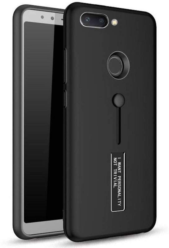 mandaaraa Back Cover for OPPO F9(Black, Silicon)