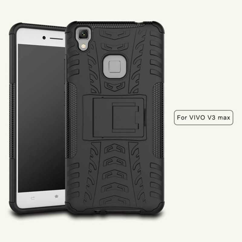 sadgatih Back Cover for VIVO V3 ( BLACK BUMPER DAZZEL DEFENDER CASE PACK OF 1 )(BLACK, Dual Protection)