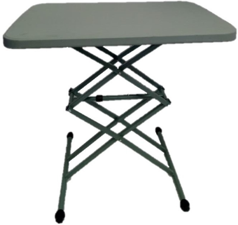Supreme Scissor Height Adjusting Table, Grey Plastic Outdoor Table(Finish Color - Grey)