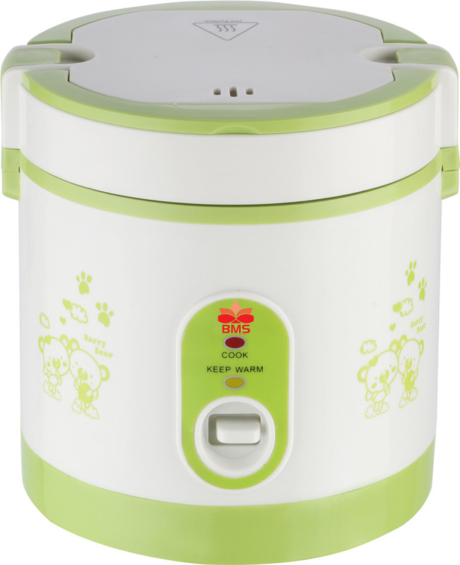 BMS Lifestyle Pasta Maker Mini Rice Maker with One Touch Control and Automatic Keep Warm Function, Perfect for Grains and Oatmeal Electric Rice Cooker(0.6 L, Green)