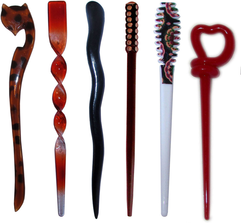 gty Combo of Multi Color Juda Sticks Bun Stick(Multicolor)