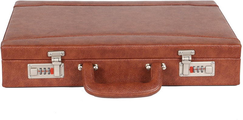 JASHMIN Faux leather briefcase Medium Briefcase - For Men & Women(Tan)