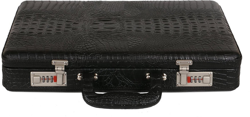 JASHMIN Faux leather briefcase Medium Briefcase - For Men & Women(Black)