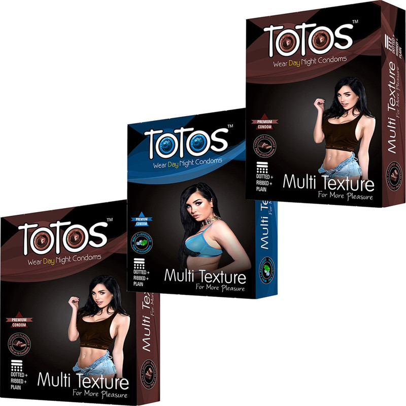 totos MINT & CHOCOLATE Dotted MULTI TEXTURE WITH DOTTED CONDOM FOR MEN Condom Condom(Set of 3, 3S)