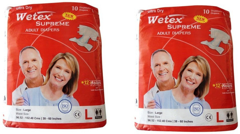wetex supreme Adult Diapers - L(20 Pieces)