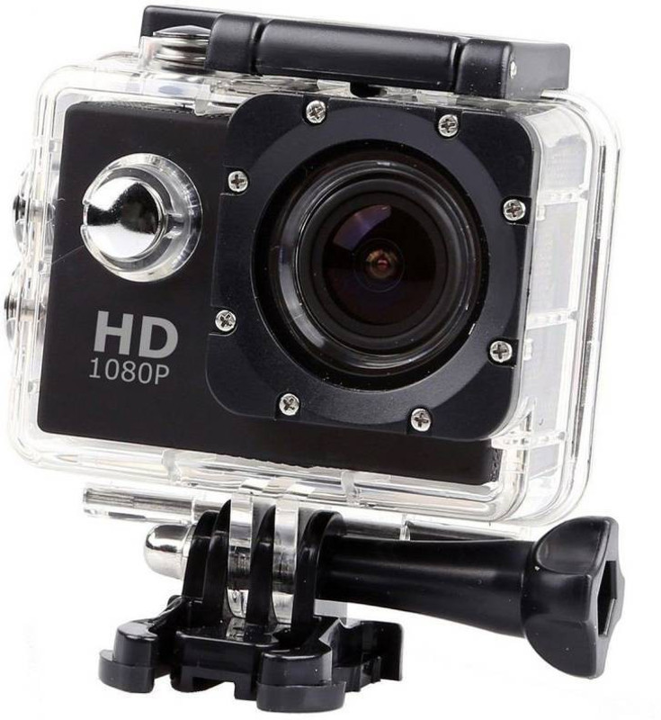 ROBMOB Action Shot 1080P HD1080 WATER RESISTANT ACTION AND SPORTS CAMERA Sports and Action Camera  (Black) Sports and Action Camera(Black, 12 MP)