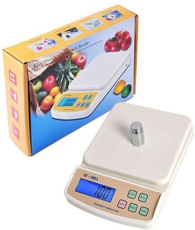 Mezire  New Digital Electronic SF 400A with Adapter 7Kg Kitchen Weighing Scale  (Multicolor) Weighing Scale  (White) Weighing Scale(White)