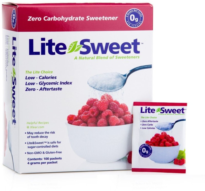 Xlear Inc LITE&SWEET Xylitol and Erythritol Sweetener-4gm Sachets(100CT)_3Pack Sweetener(300 Sachet, Pack of 3)