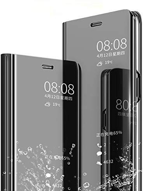 stylewale Back Cover for SAMSUNG GALAXY A7 MIRROR FINISH FLIP COVER(BLACK, Dual Protection)