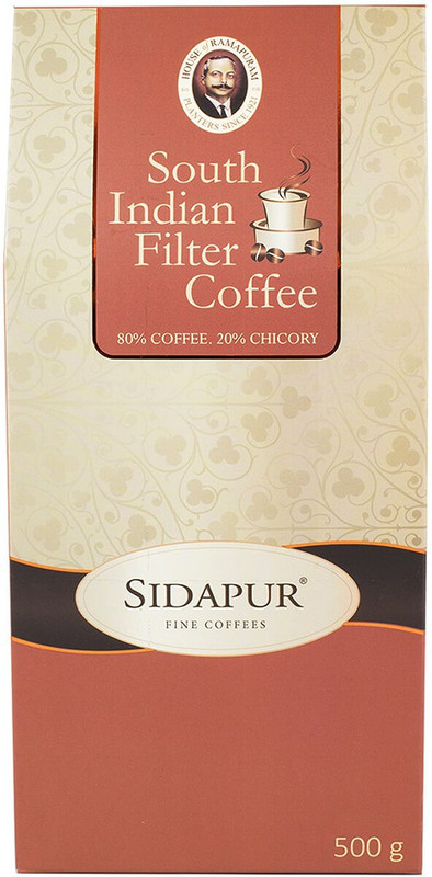 sidapur South Indian Filter Coffee. 80% Coffee:20% Chicory. For South Indian Filter Coffee. Roast & Ground Coffee-Chicory Blend. Filter Coffee(500 g)