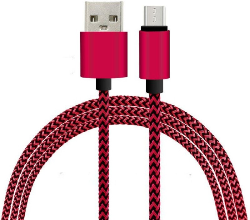 liberosis 29992992 2 m USB Type C Cable(Compatible with all type of type c Device & Mobile, Red & Black, Sync and Charge Cable)