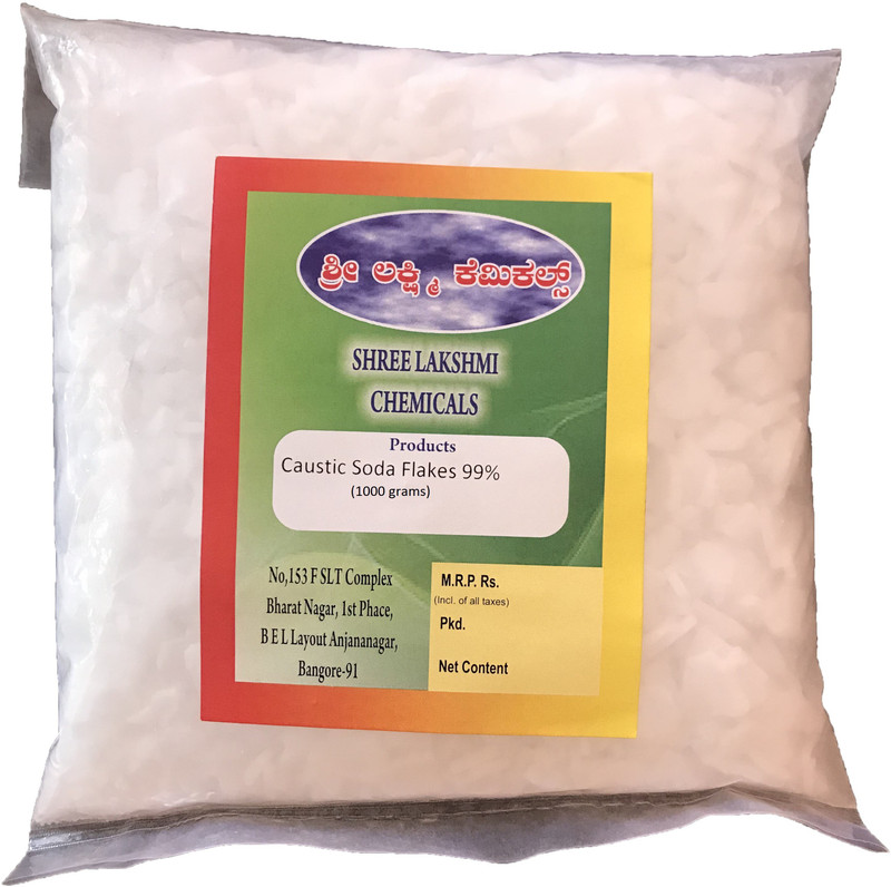 Buy Slchem Caustic Soda Flakes 99 NaOH 1KG Powder Drain Opener(1 kg