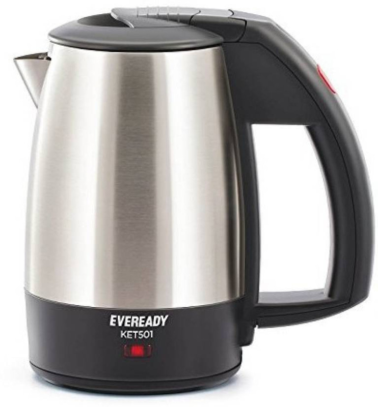 Eveready KET501 Electric Kettle(0.5 L, Silver, Black) Eveready KET501 Electric Kettle(0.5 L, Silver, Black)