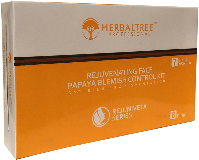 herbaltree HT REJUVENATING FACE PAPAYA BLEMISH CONTROL PROFESSIONAL FACIAL KIT ANTI BLEMISH & PIGMENTATION 380 g(Set of 7)