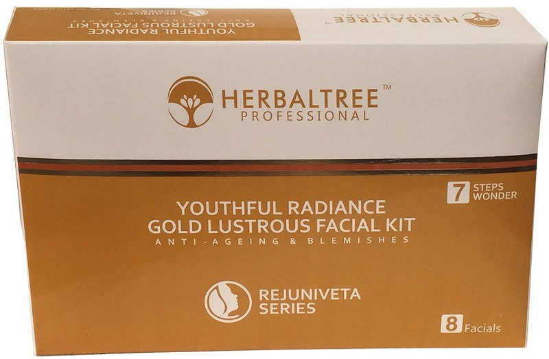 herbaltree HT YOUTHFUL RADIANCE GOLD LUSTROUS PROFESSIONAL FACIAL KIT 380 g(Set of 7)
