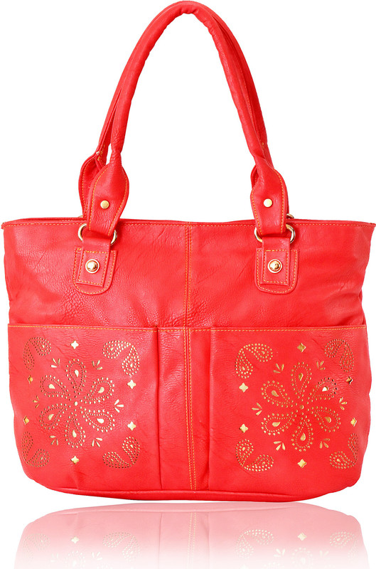 indiacraft JSE Latest Design Premium PU Leather Women's Handbag and PU Belt Sling bag/Handbag For Women/Cross Body Sling Bag for Women…Red Red Shoulder Bag