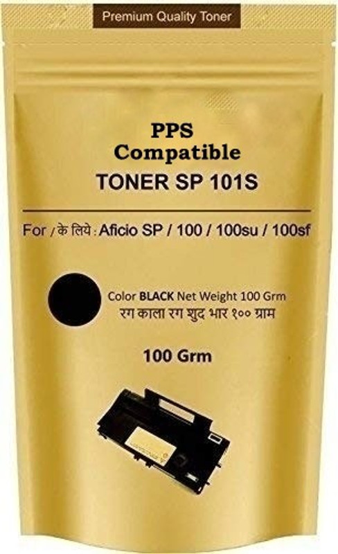 PPS Toner Powder Pouch Compatible for Use in Ricoh SP100/SP111/SP111SU/SP200/SP210/SP212SNw/SP300/SP 300DN/SP310DN/SP 325Sfnw/SP3400/SP3410/SP3510/Aficio 3510DN Printers � 100 Grams�(Black) Single Color Toner (Black) Single Color Toner(Black)