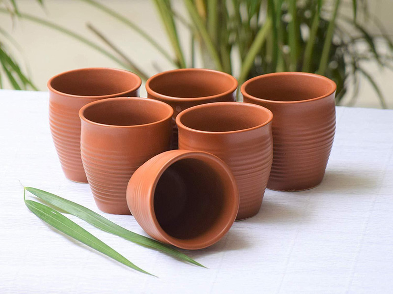 spk Ceramic(Brown, Pack of 6)