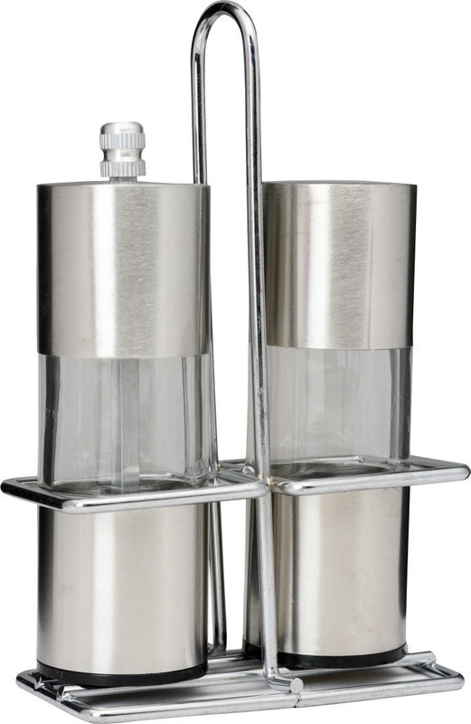 professional empire Salt/ Pepper Miller Set Steel Squeeze Mill(Silver, Pack of 1)