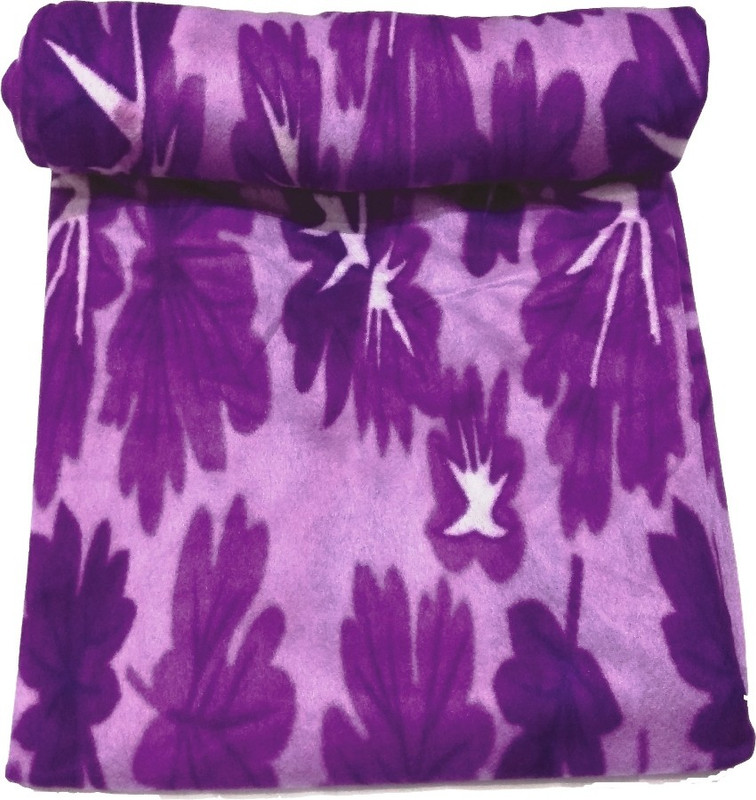 dua fashion hub Purple Double Quilt/Razai Cover Wool Batting(80 inch x 90 inch)