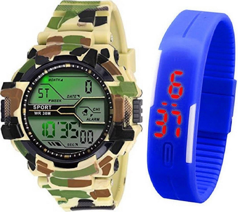 standard choice watch Golden ARMY NEW FASHION LATEST MODEL WATCH and Rubber Led Magnet Yellow Watch FOR MEN BOYS WOMEN Digital Watch  - For Men & Women