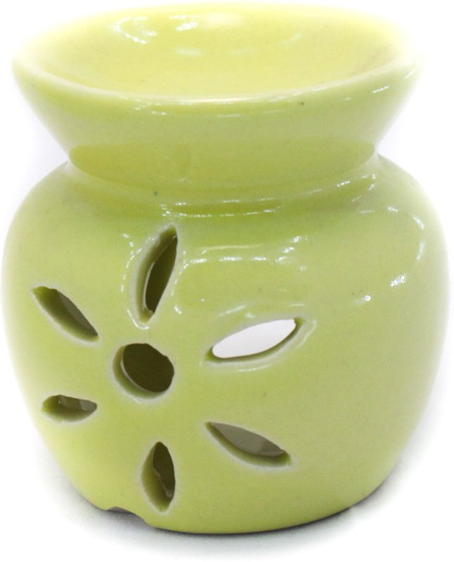 brightshop - Shri Ganesha Showpiece and, Ceramic Oil Burner (Red & Yellow) Diffuser (Pack of 7)(5 ml)