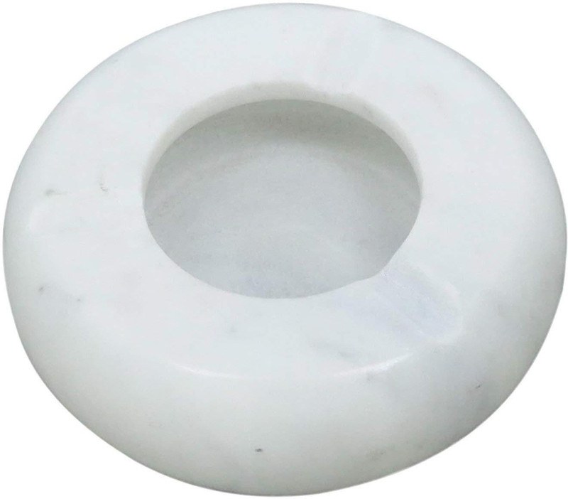 sameestidecor sameesti decor Marble White Ash Tray for Indoor Outdoor Ashtray-Cigarette Ash Holder- Desktop Smoking Ash Tray for Home Office Handmade Gifts for Men (Medium Size 4 Inch) Premium Quality White Marble Ashtray