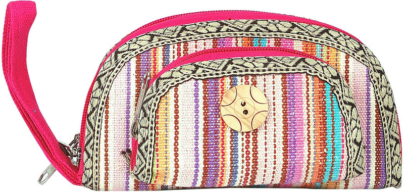 Sangeetha Bag BUTTON CIRCLE Multipurpose Bag(Pink, 2 L)