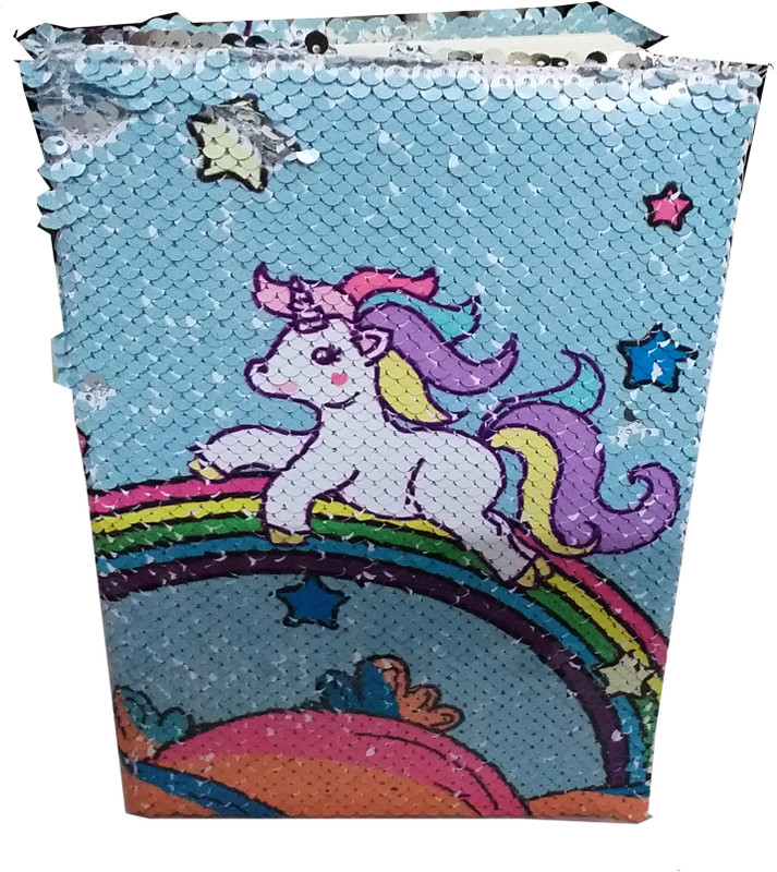 dhinchak A5 Notebook(Sequin, Blue)