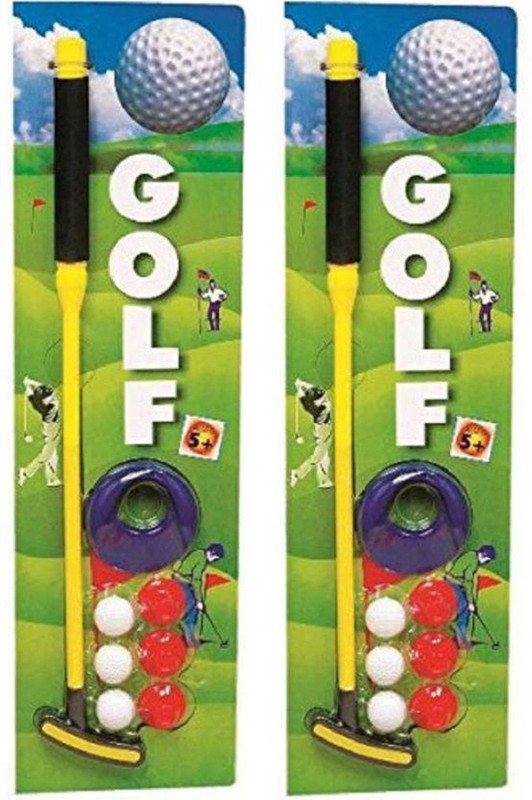 tysm creation ealistic Junior Golf Set Ball Putting Game Golf Play Sets for Kids Toy Training Accessory Set of 2 (Multicolor) (Multicolor)(Multicolor)