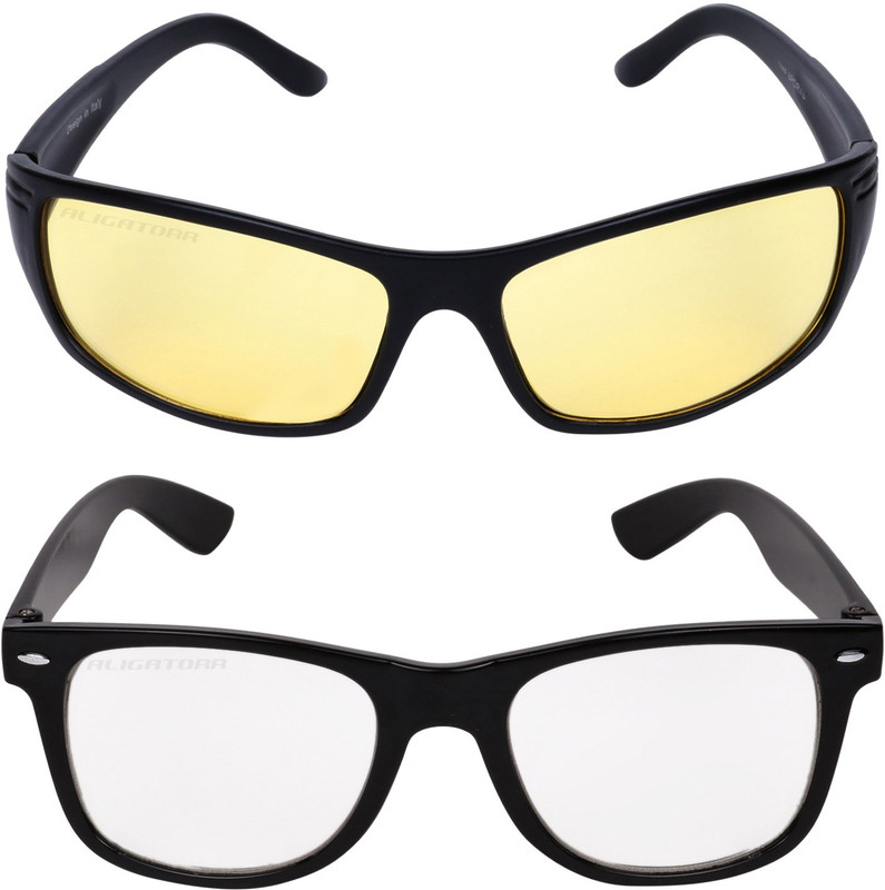 Criba Wayfarer, Retro Square Sunglasses(Yellow, Clear) Criba Wayfarer, Retro Square Sunglasses(Yellow, Clear)