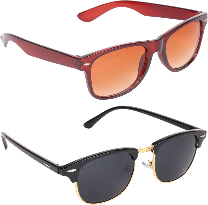 Aligatorr Wayfarer, Clubmaster Sunglasses(For Boys)