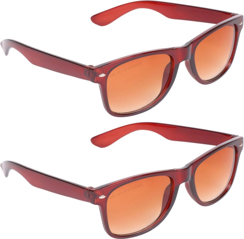 Aligatorr Wayfarer Sunglasses(Brown)