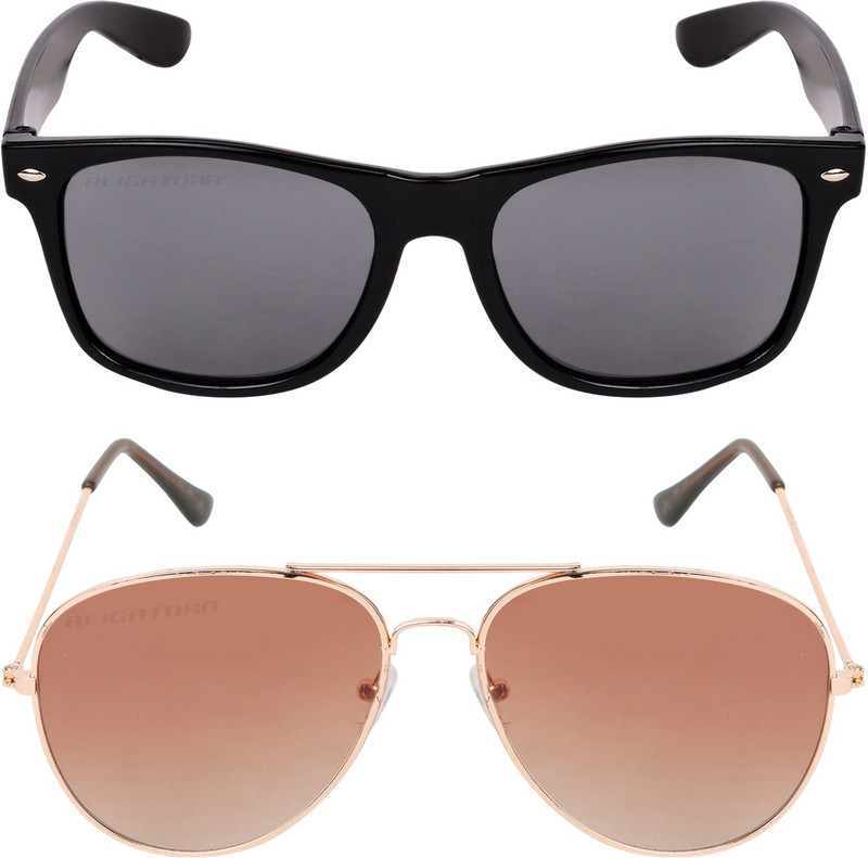 Criba Wayfarer, Aviator Sunglasses(Black, Brown) Criba Wayfarer, Aviator Sunglasses(Black, Brown)