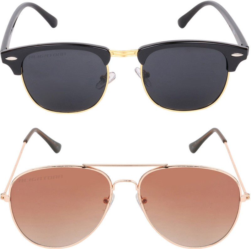 Criba Spectacle , Aviator Sunglasses(Black, Brown) Criba Spectacle , Aviator Sunglasses(Black, Brown)