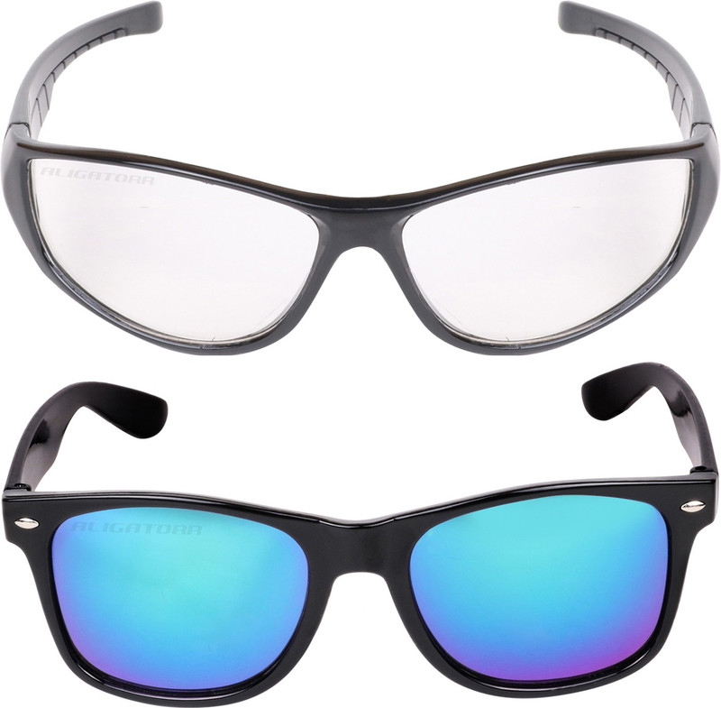 Criba Wayfarer, Retro Square Sunglasses(Blue, Clear) Criba Wayfarer, Retro Square Sunglasses(Blue, Clear)