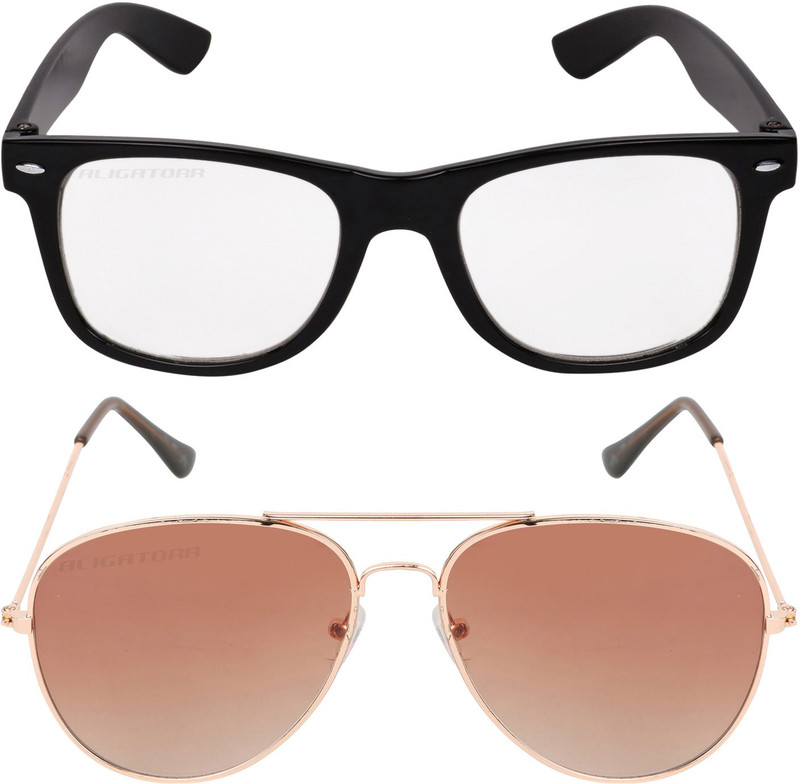 Criba Wayfarer, Aviator Sunglasses(Clear, Brown) Criba Wayfarer, Aviator Sunglasses(Clear, Brown)