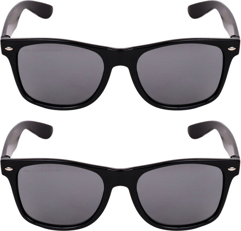 Aligatorr Wayfarer Sunglasses(Black)