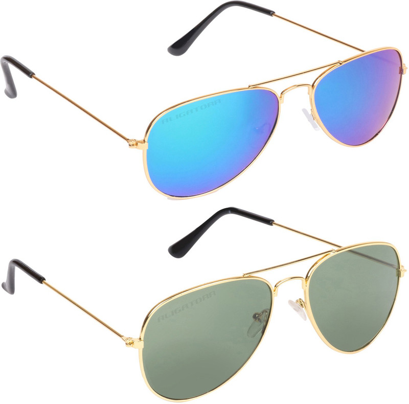 Criba Aviator Sunglasses(Blue, Green) Criba Aviator Sunglasses(Blue, Green)