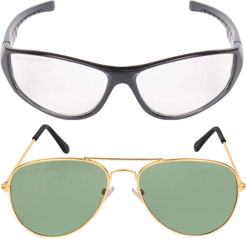Criba Clubmaster, Aviator Sunglasses(Clear, Green) Criba Clubmaster, Aviator Sunglasses(Clear, Green)