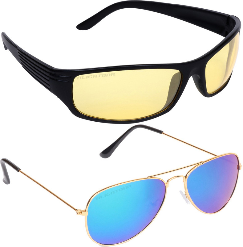 Aligatorr Retro Square, Aviator Sunglasses(For Boys & Girls)