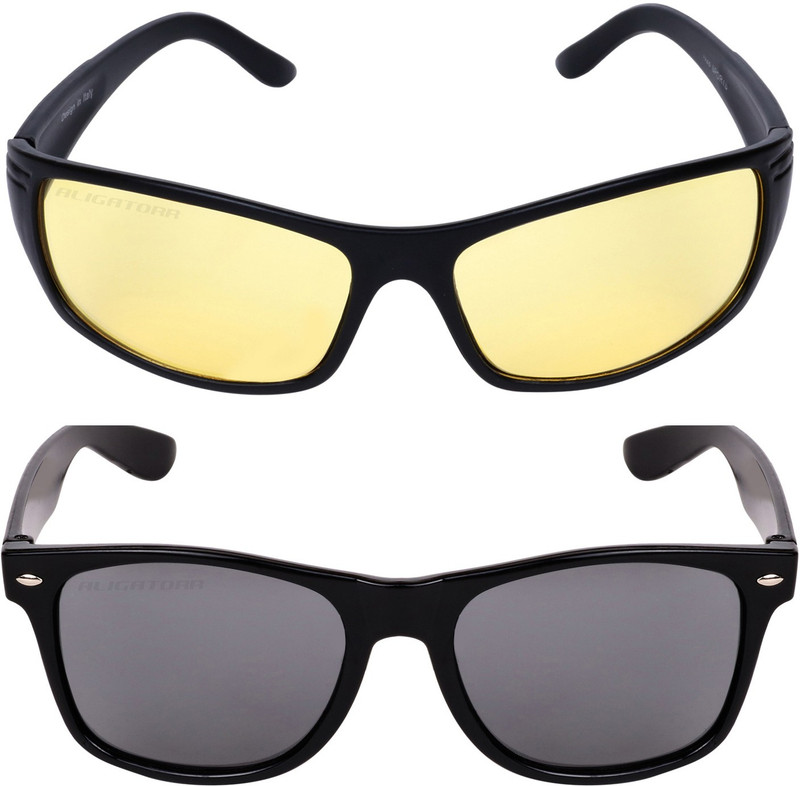 Criba Wayfarer, Retro Square Sunglasses(Black, Yellow) Criba Wayfarer, Retro Square Sunglasses(Black, Yellow)