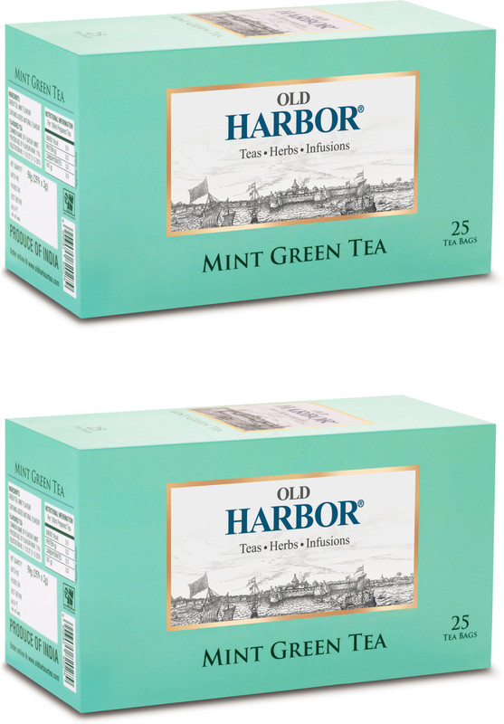 old harbor tea Mint Green Tea 25 Tea Bags Mint Mint Green Tea Bags Box(100 g)