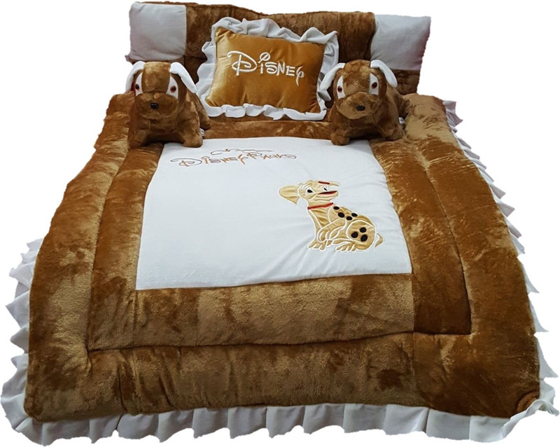 pinks n blues Velvet Bedding Set(CAMEL OFFWHITE)