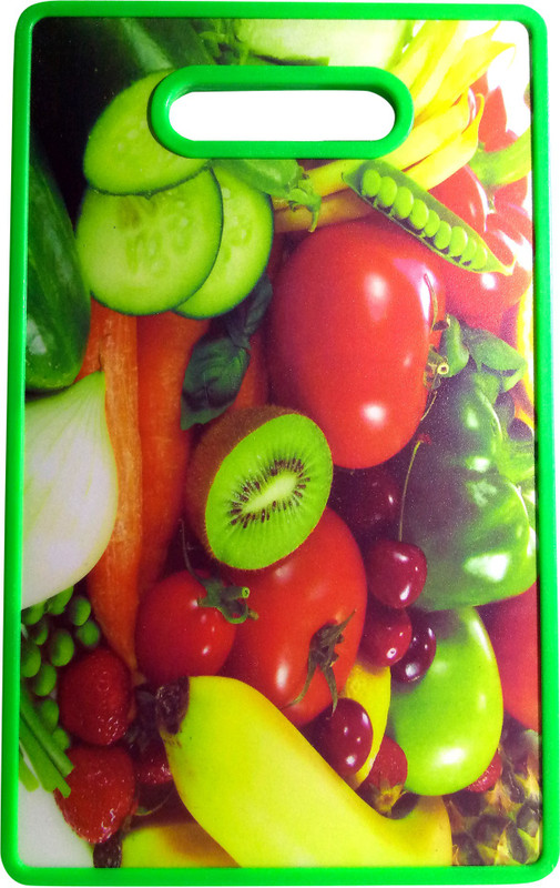 sun surya vegetable fruit chopping & cutting board Plastic Cutting Board(Green Pack of 1)