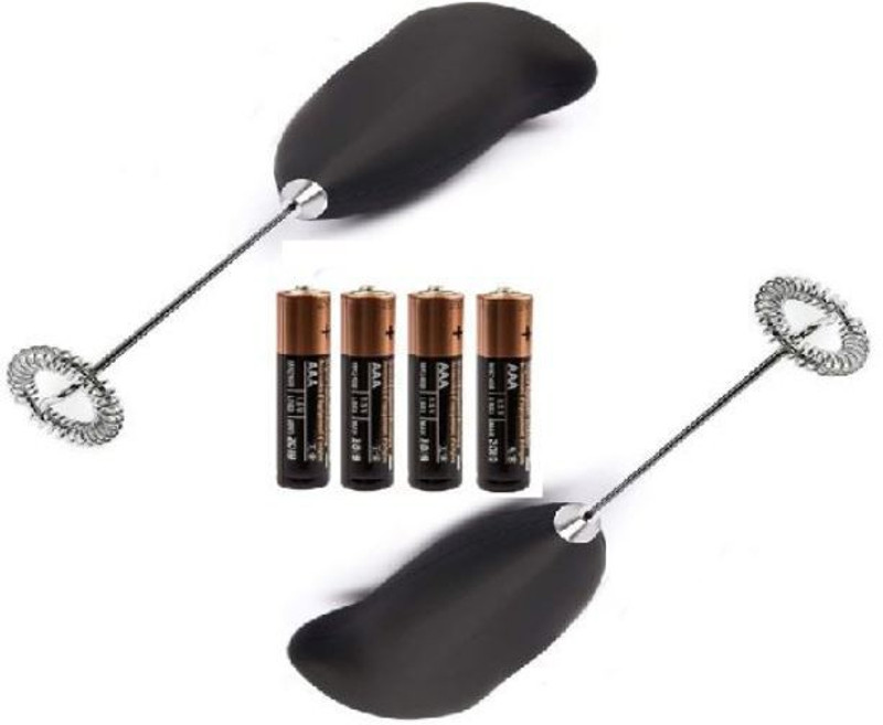 TASHKURST Portable Hand Blender Machine for Kitchen Stainless Steel Mini Electric Handheld Drink Mixing Coffee,Hot Milk,Latte Coffee,Stirrer Egg Beater 2pc 1200 W Hand Blender(Black)