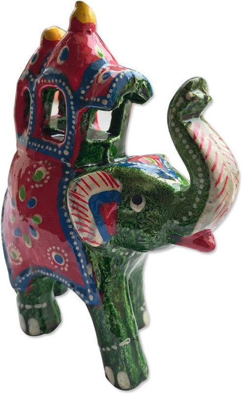 craferia export Beautiful Elephant Handicraft Showpiece For Home Decor And Gift Purpose Decorative Showpiece  -  12 cm(Bone China)